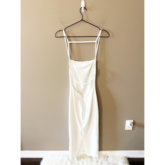 ASOS White Open Back Midi Dress - Picture 2 of 5